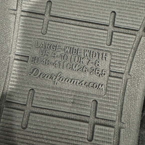 Dearfoams Memory Foam No Sweat Control Wide Width Darcy Velour Clog (L 9-10) - Picture 7 of 7